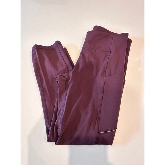 Lululemon Speed Up Crop 21" Black‎ Cherry - Picture 2 of 6